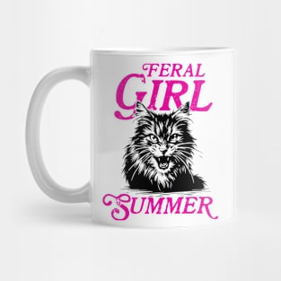 Feral Girl Summer Women Girls Cat Lover Summer Mug